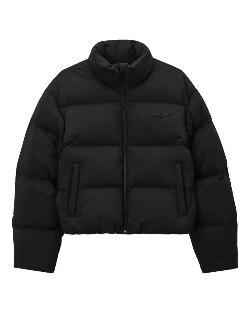 Alexander Wang cropped channel puffer jacket - Schwarz Schwarz