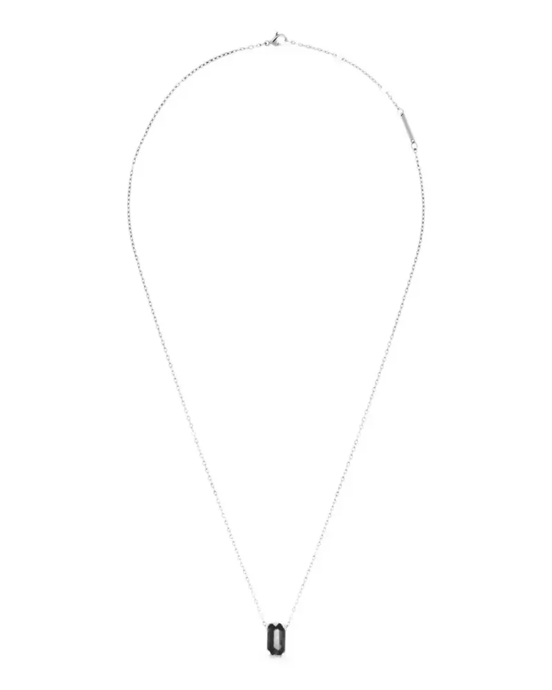Daniel Wellington Emalie Halskette mit Logo - Silber Silber