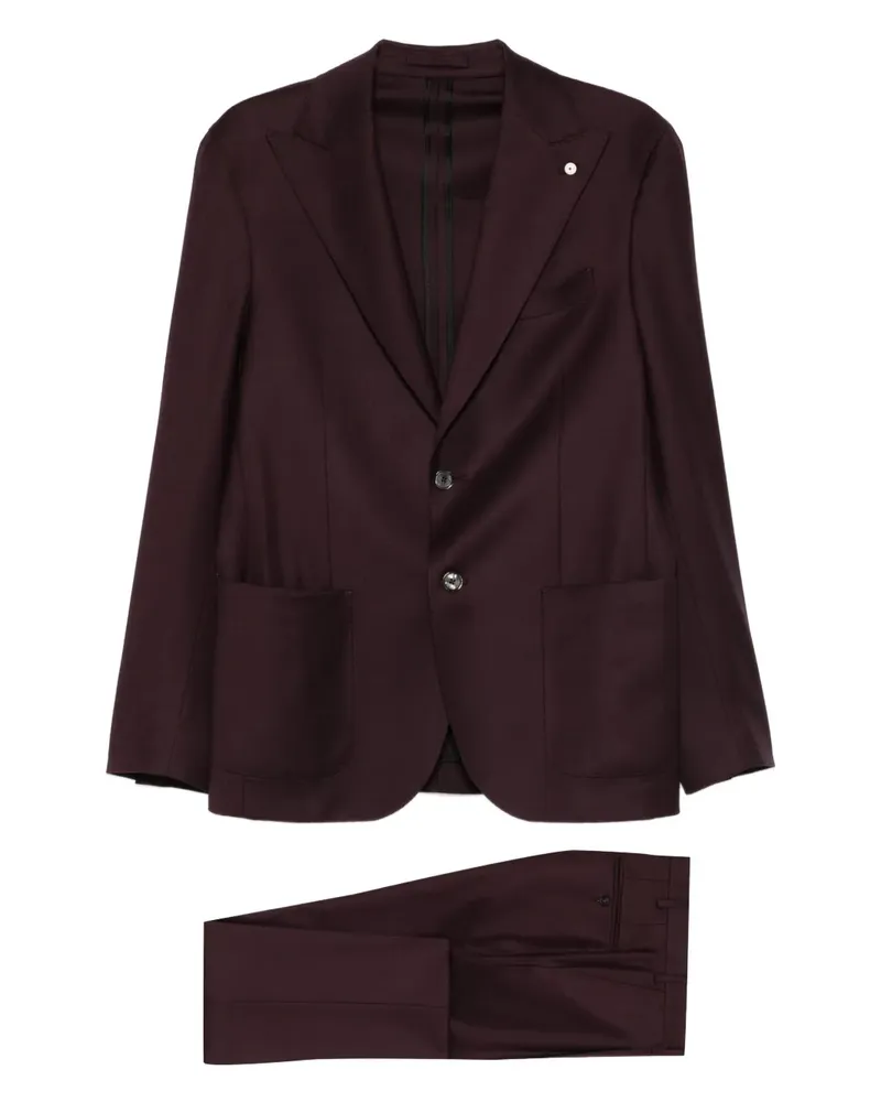 Luigi Bianchi Mantova Einreihiger Anzug - Violett Violett