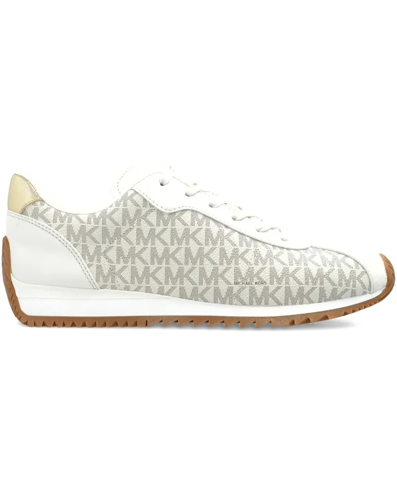 Michael Kors Rhodes monogram lace-up low-top sneakers - Nude Nude
