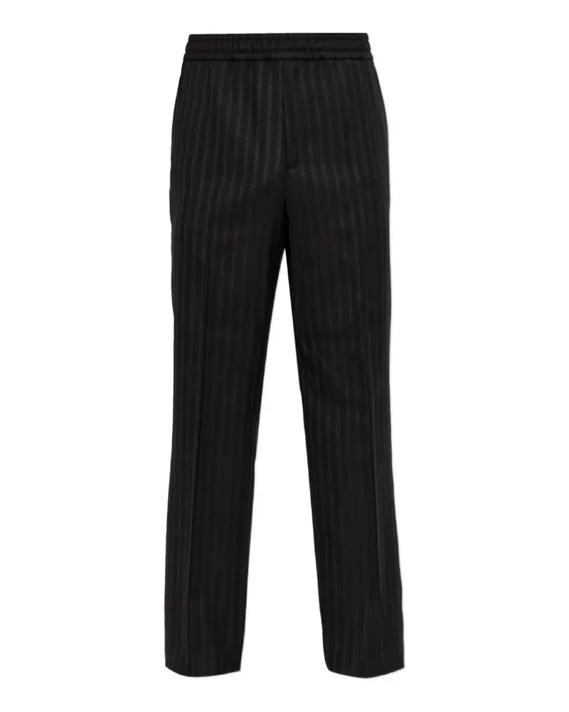 Versace jacquard-wool pants - Schwarz Schwarz