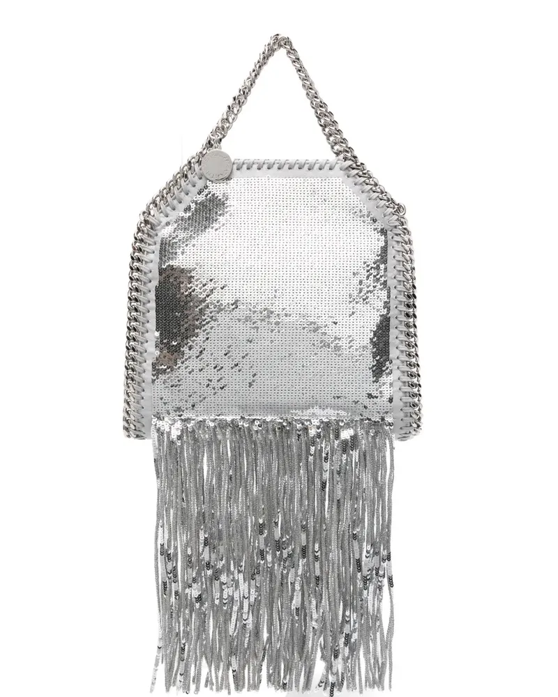Stella McCartney mini Falabella fringed tote bag - Silber Silber