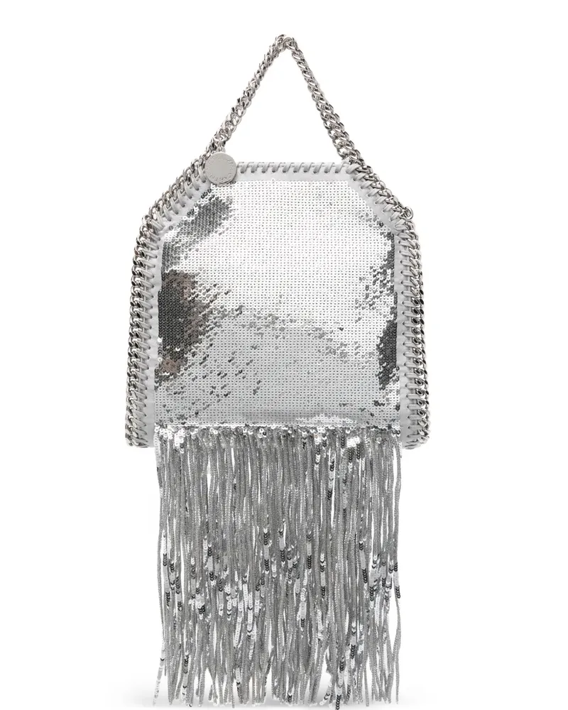 Stella McCartney mini Falabella fringed tote bag - Silber Silber