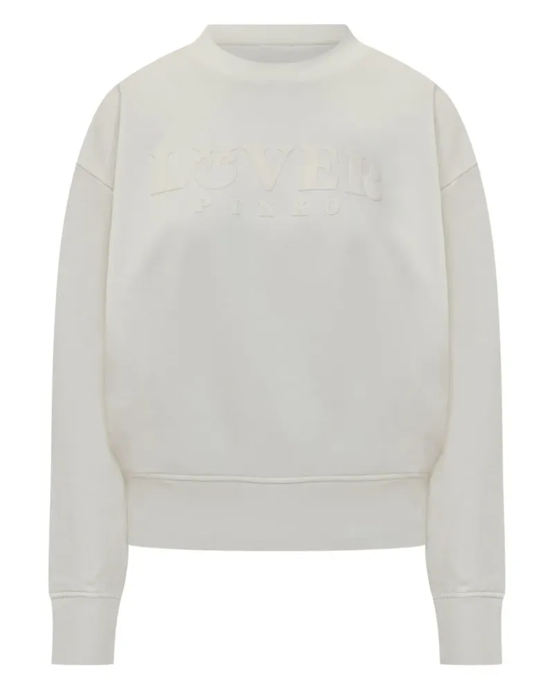 Pinko Sweatshirt mit Logo-Print - Weiß Weiß