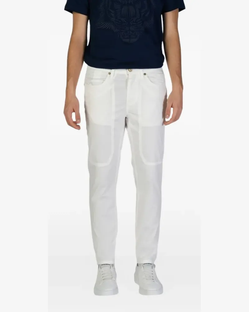 Jeckerson logo-patch pocket trousers - Weiß Weiß
