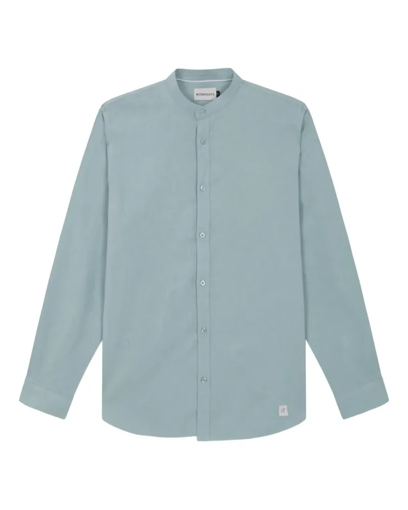 Nowadays grandad-collar shirt - Grün Grün