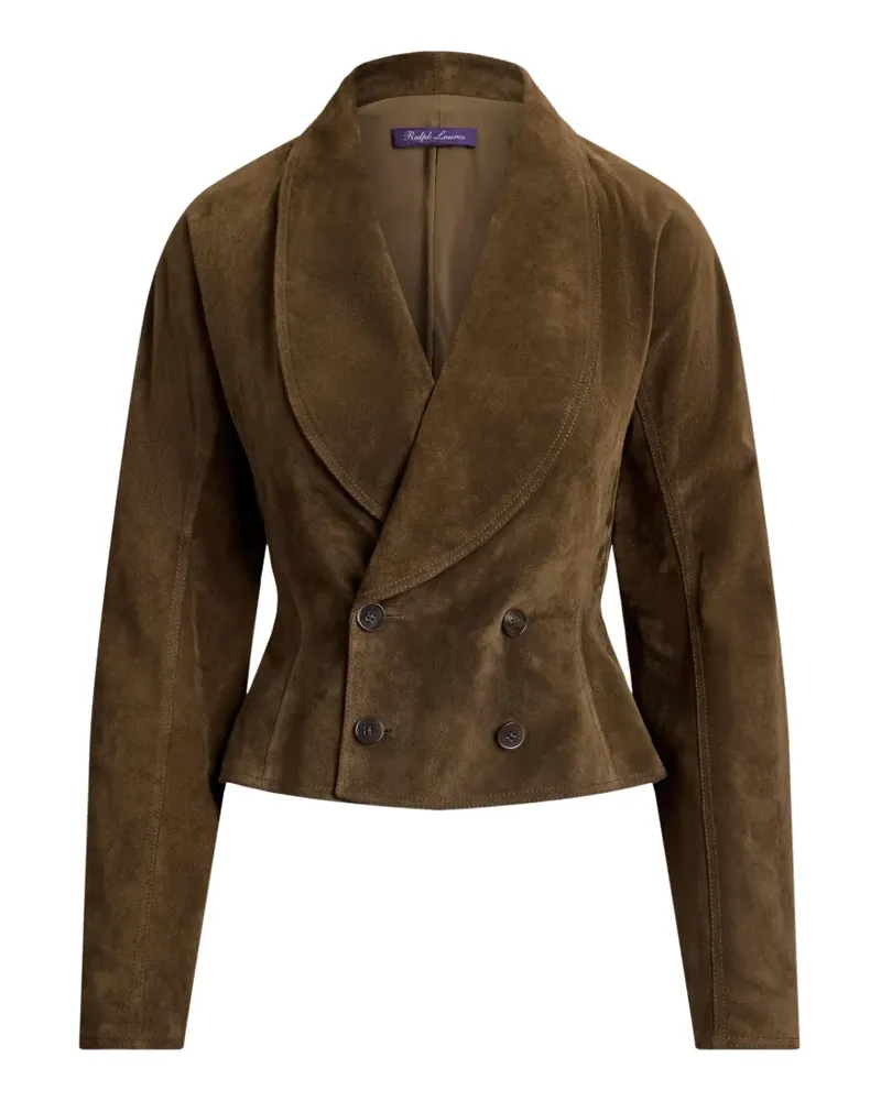 Ralph Lauren Doppelreihige Trudie Wildlederjacke - Braun Braun