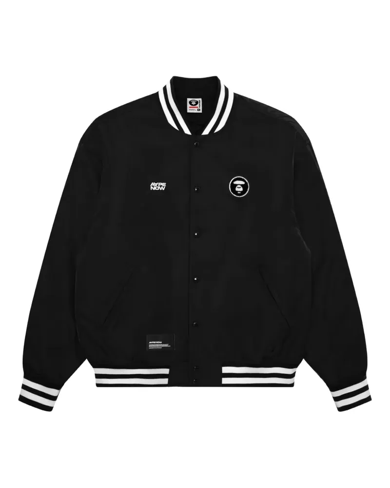 BAPE Bomberjacke mit gestreiften Details - Schwarz Schwarz