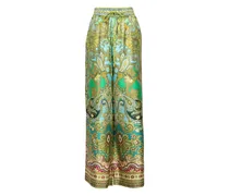 Clemenza Hose mit Paisley-Print - Grün