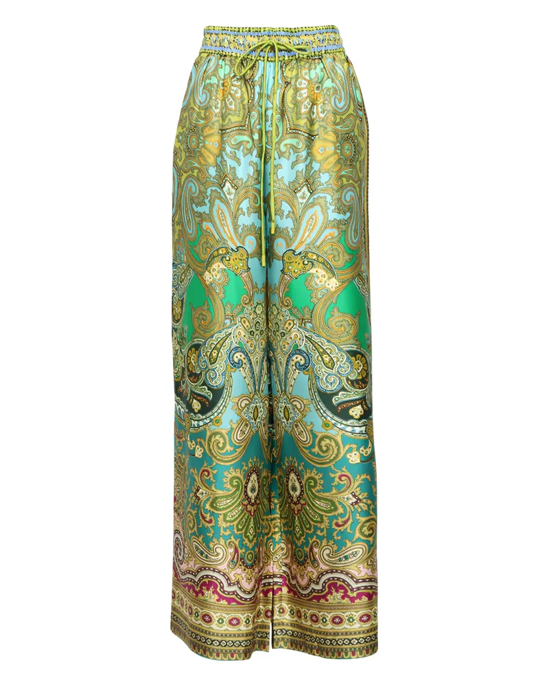 ALEMAIS Clemenza Hose mit Paisley-Print - Grün Grün