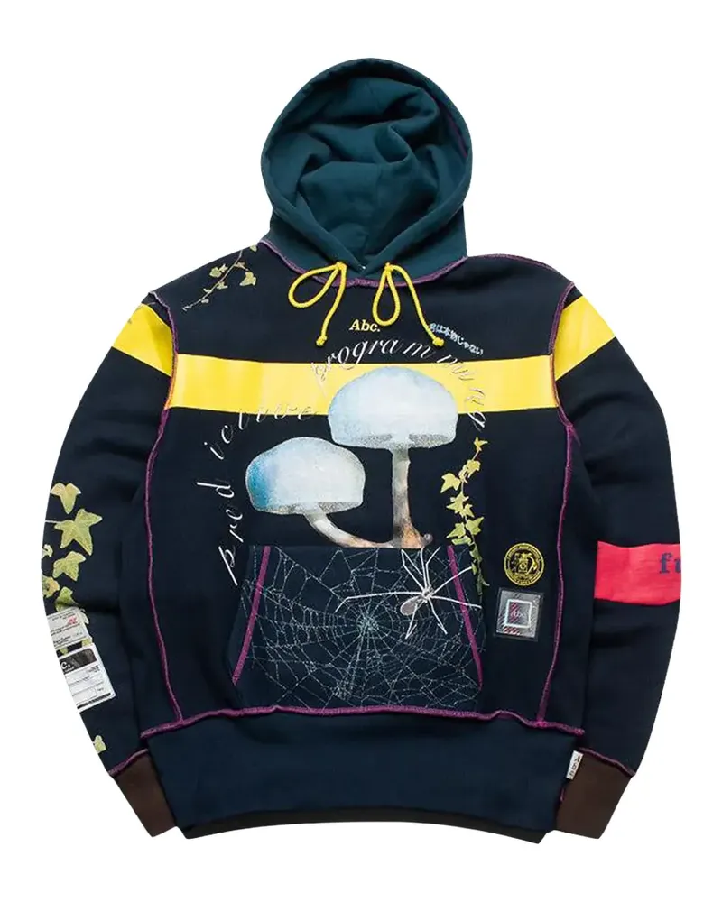 Abc. printed hoodie - Blau Blau