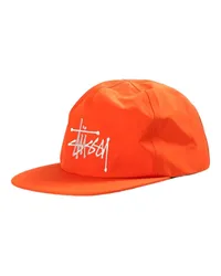 Stüssy logo-embroidered cap Orange