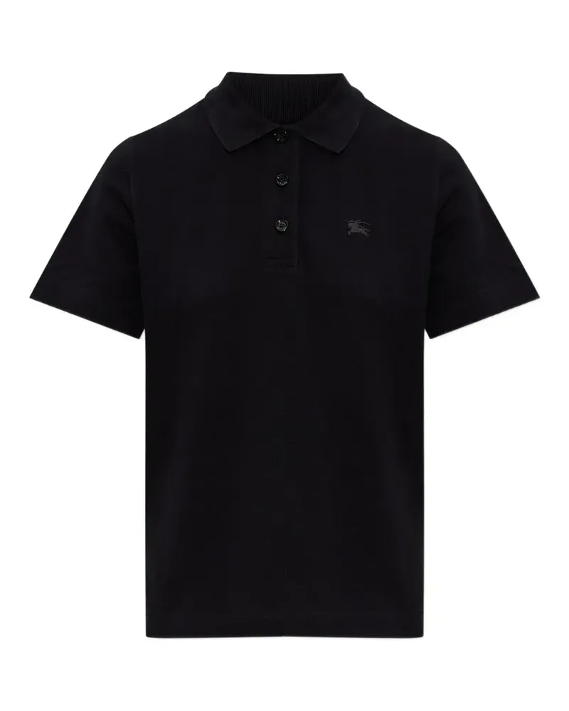 Burberry logo-embroidered piqué polo shirt - Schwarz Schwarz