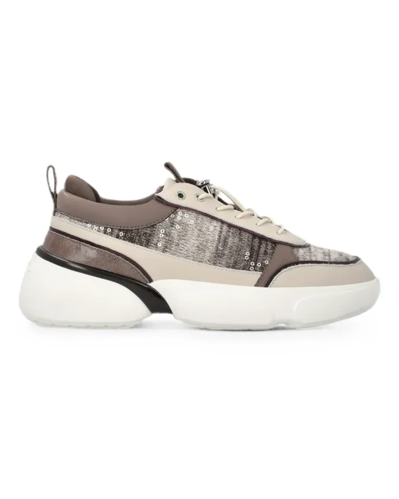 Pinko Sneakers mit Pailletten - Nude Nude