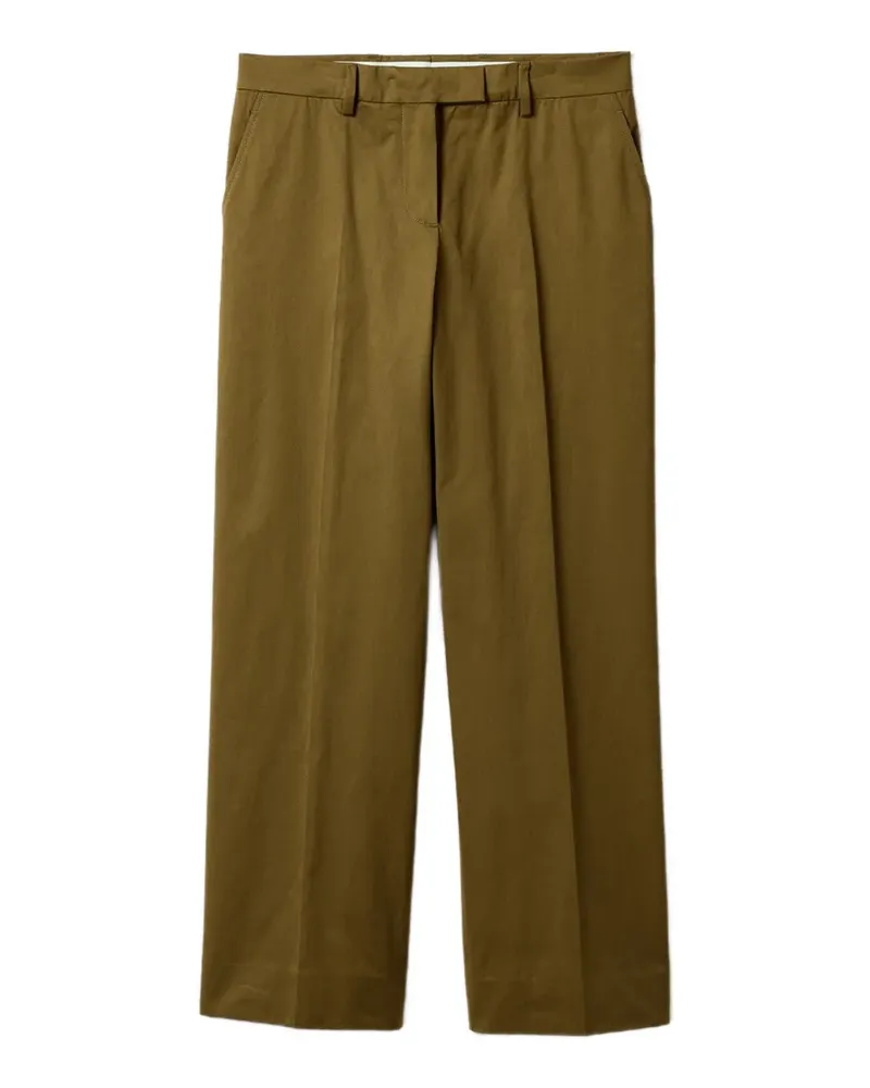 Miu Miu logo-embroidered trousers - Grün Grün