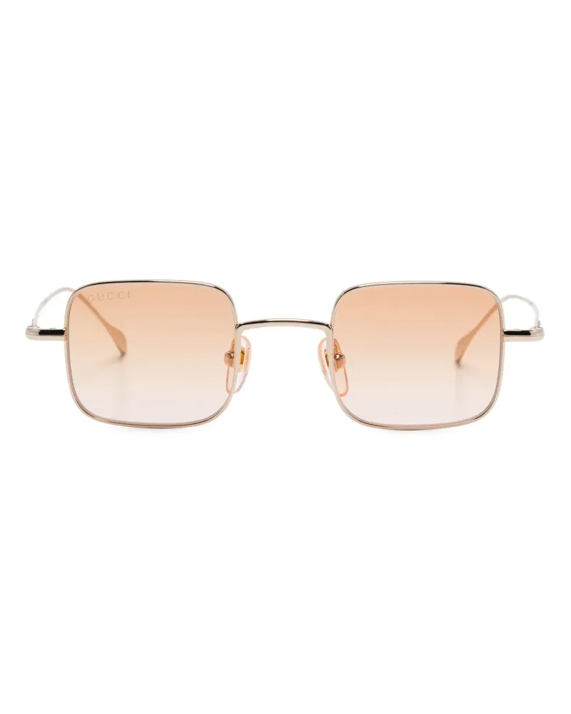 Gucci Sonnenbrille mit eckigem Gestell - Gold Gold