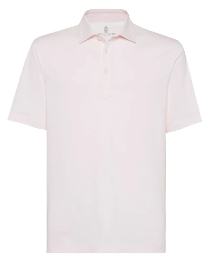 Brunello Cucinelli Poloshirt aus Bio-Baumwollgemisch - Rosa Rosa