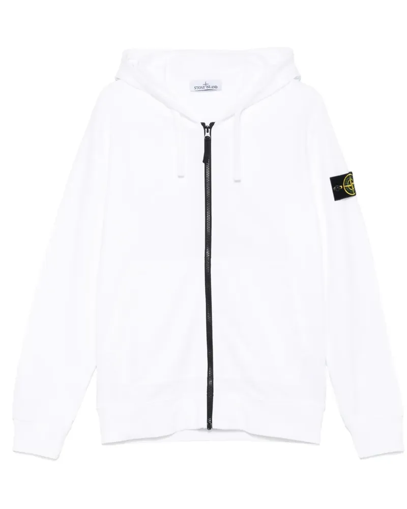 Stone Island Hoodie mit Kompass-Patch - Weiß Weiß