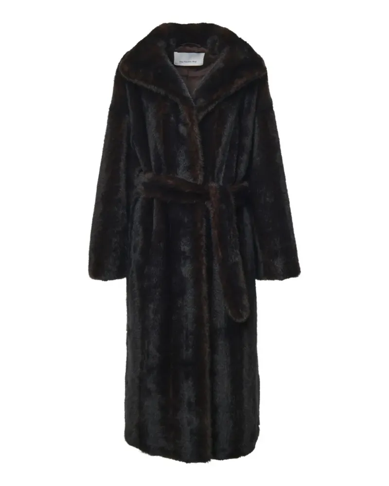 FRANKIE Shop wide-lapel belted coat - Braun Braun