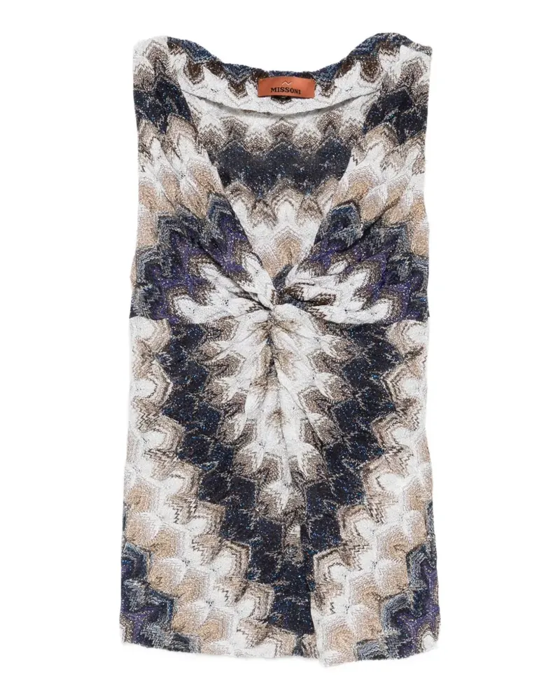 Missoni Oberteil mit Chevron-Muster - Blau Blau