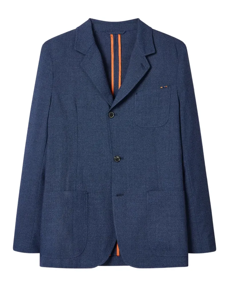 Paul Smith single-breasted patck-pocket blazer - Blau Blau