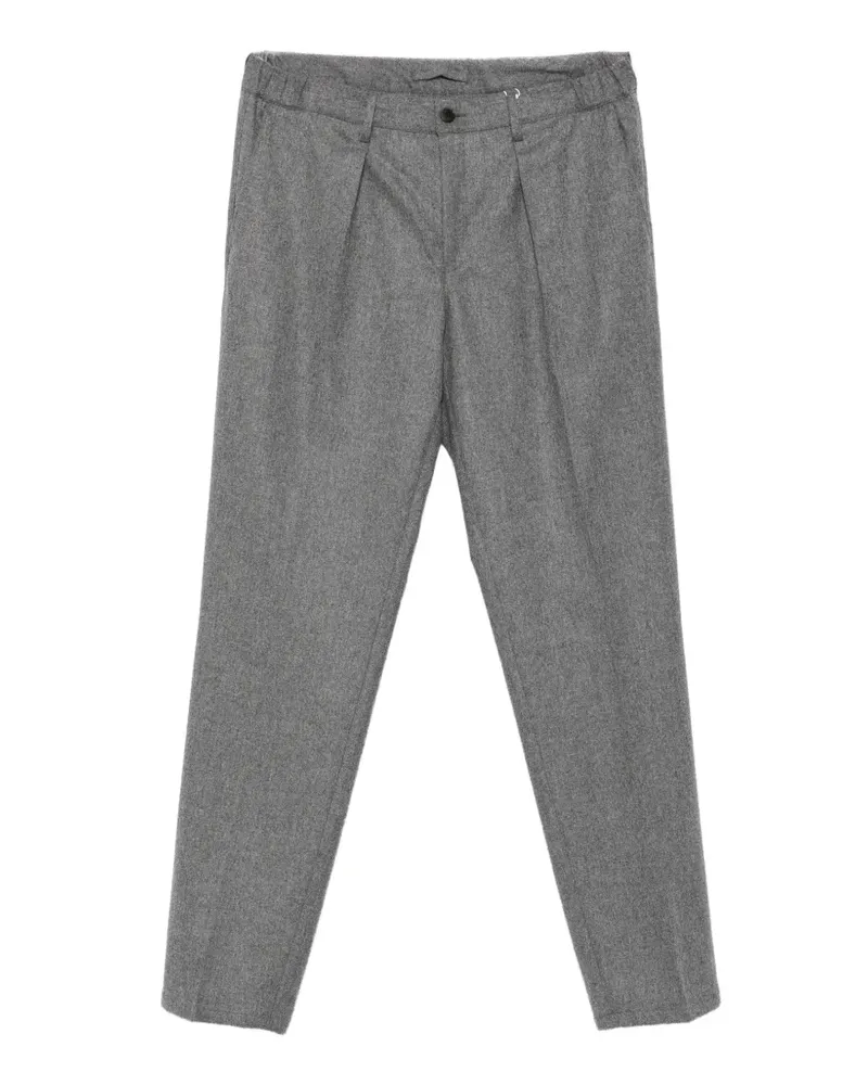 Profuomo Plissierte Tapered-Hose - Grau Grau