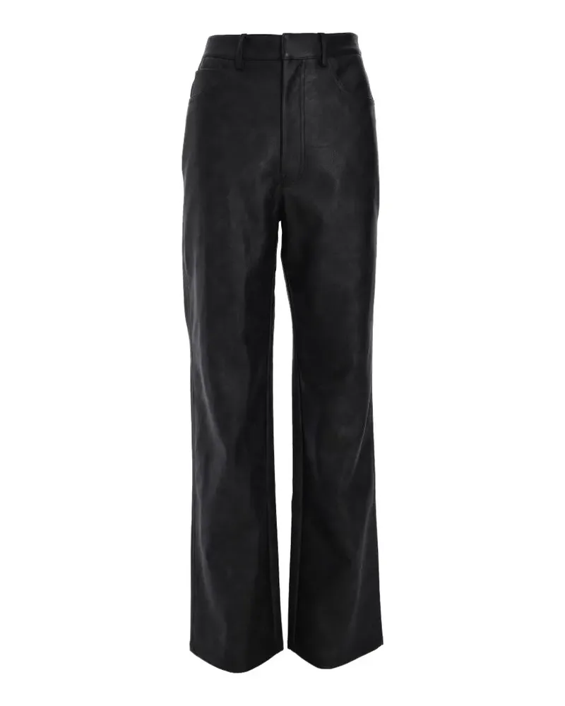 ROTATE Birger Christensen Strukturierte Hose mit geradem Bein - Schwarz Schwarz