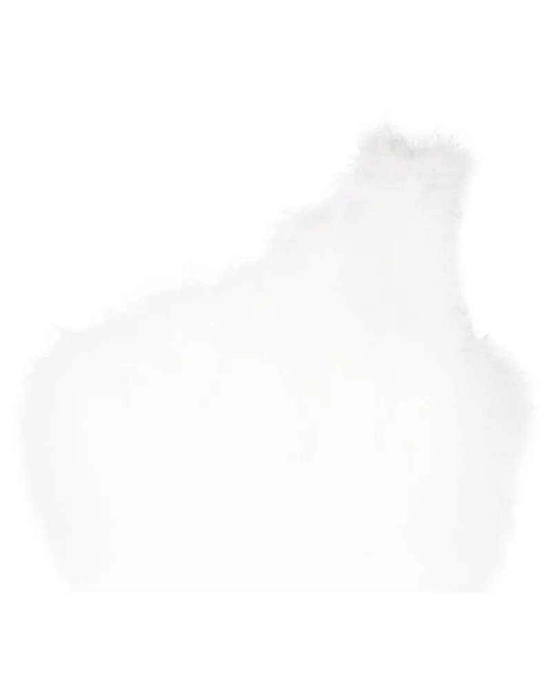 STYLAND Einschultriges Cropped-Top - Weiß Weiß