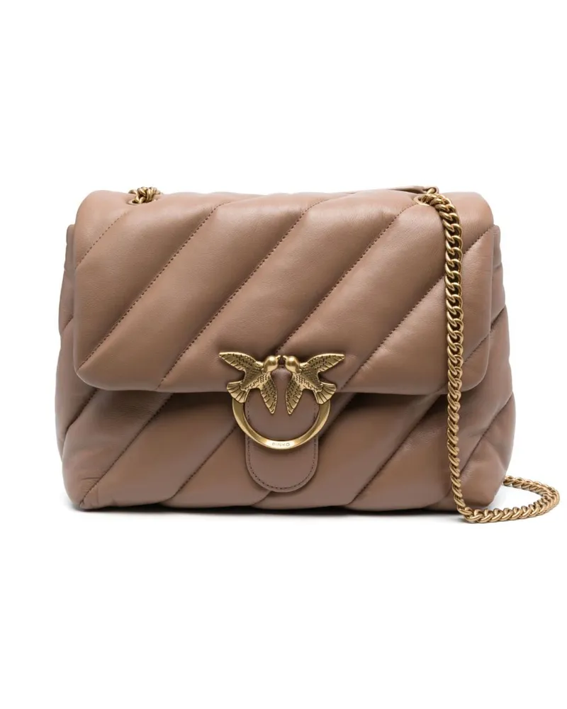 Pinko Love Big Puff Schultertasche - Nude Nude