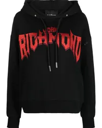 John Richmond Hoodie mit Logo-Print Schwarz