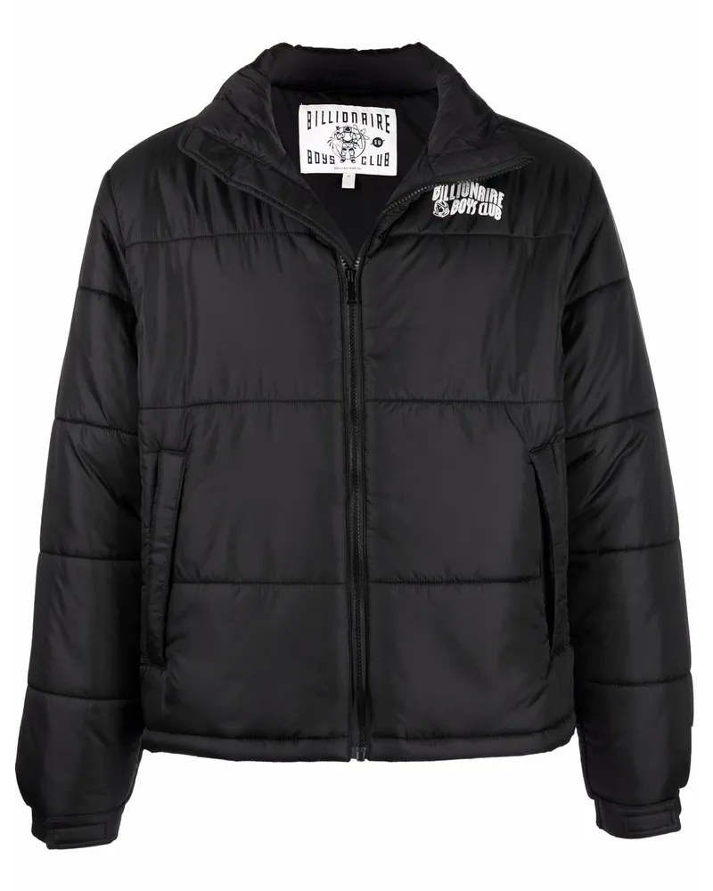 Billionaire Boys Club Gefütterte Jacke mit Logo-Print Schwarz