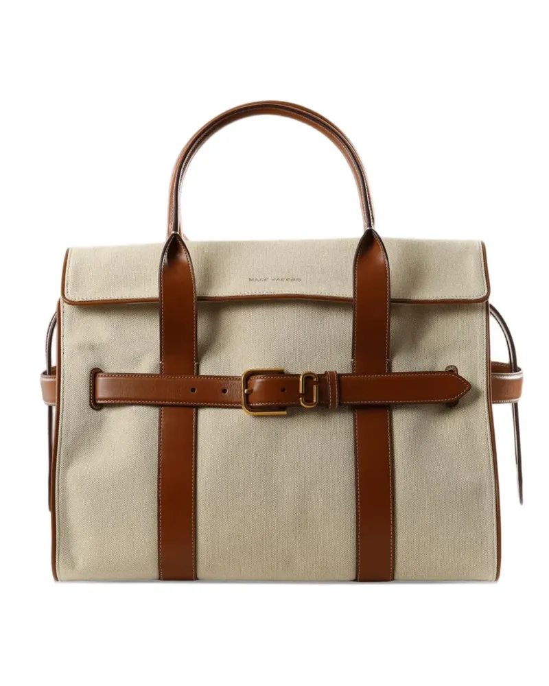 Marc Jacobs belted leather-trim tote bag - Nude Nude