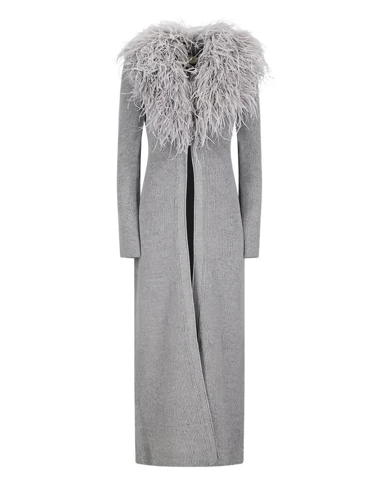 Blumarine Strickmantel aus Wolle - Grau Grau