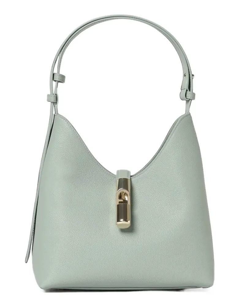 Furla Schultertasche aus gekörntem Leder - Blau Blau