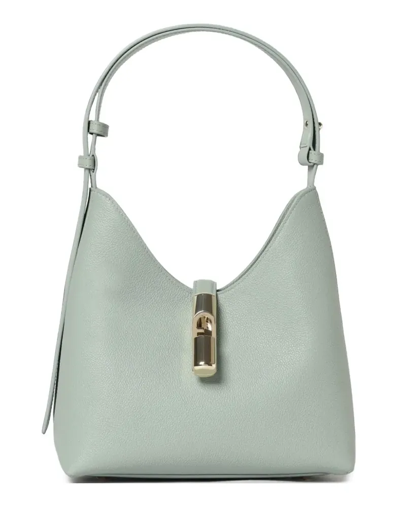 Furla Schultertasche aus gekörntem Leder - Blau Blau