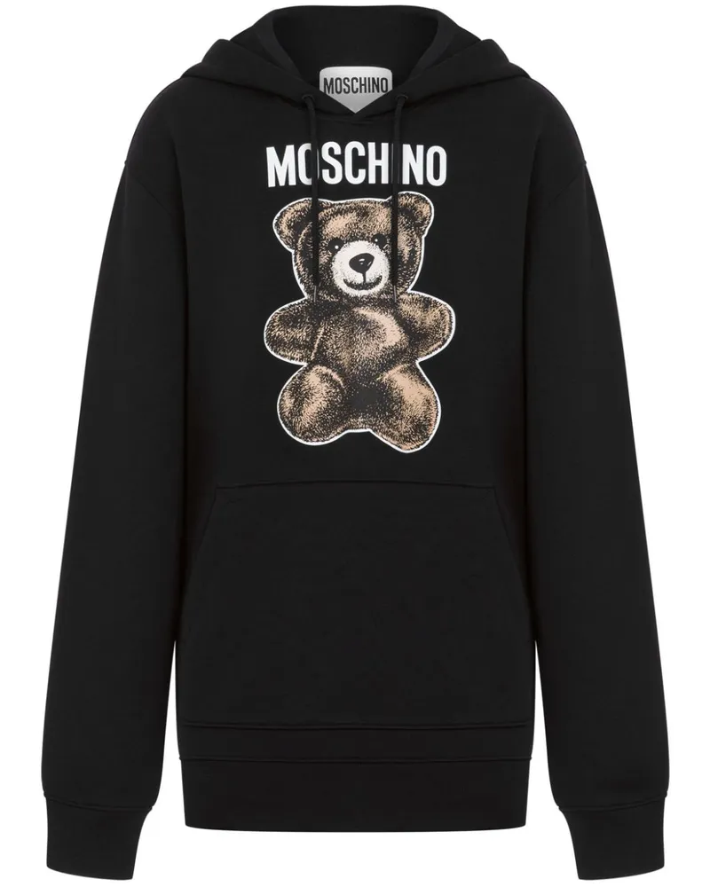 Moschino Hoodie mit Teddy-Print - Schwarz Schwarz