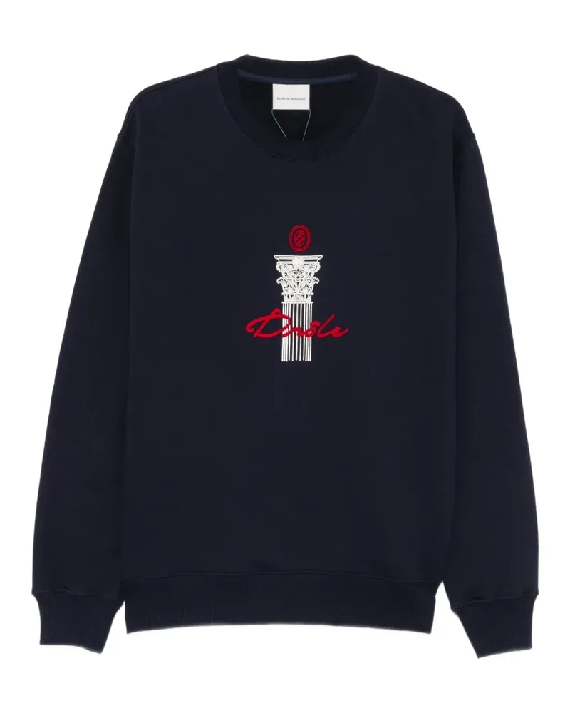 Drôle de Monsieur column-print sweatshirt - Blau Blau