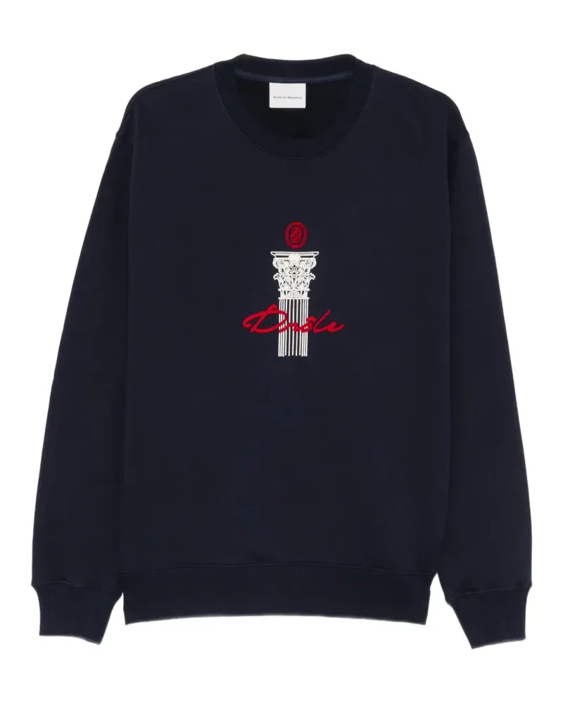 Drôle de Monsieur Sweatshirt mit Säulen-Print - Blau Blau