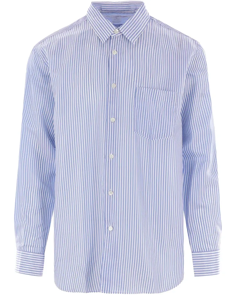 Comme des Garçons Gestreiftes Hemd - Blau Blau