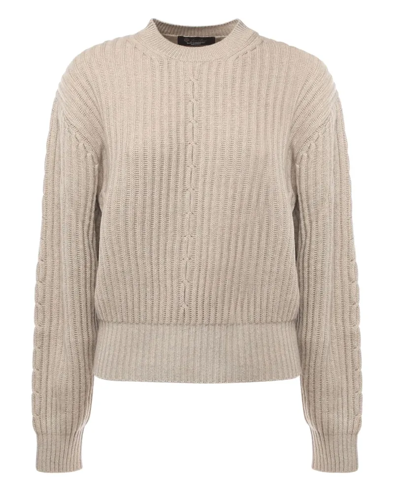 Loro Piana cable-knit cashmere sweater - Nude Nude