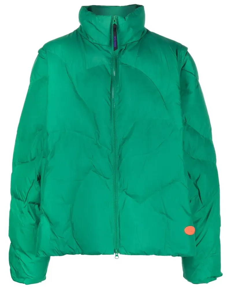 Puma Asymmetrisch gesteppte Jacke - Grün Grün