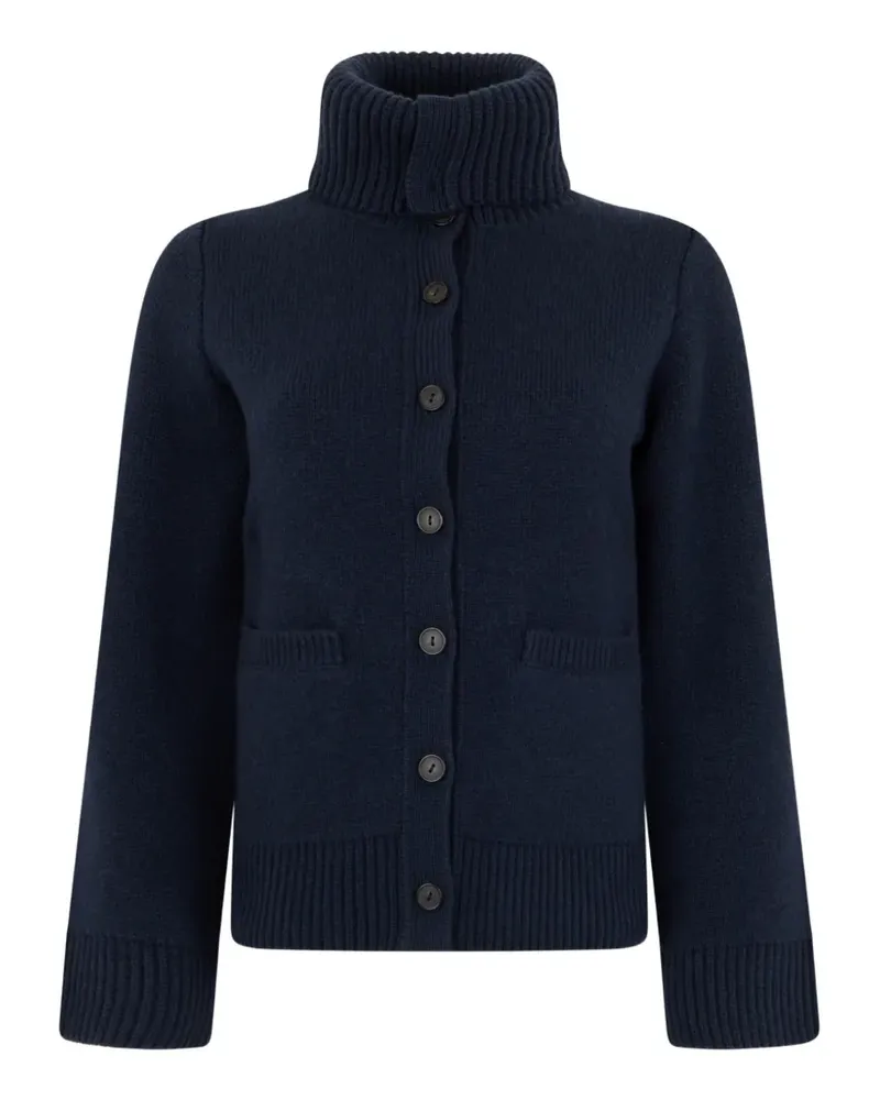Vince Gerippter Cardigan - Blau Blau