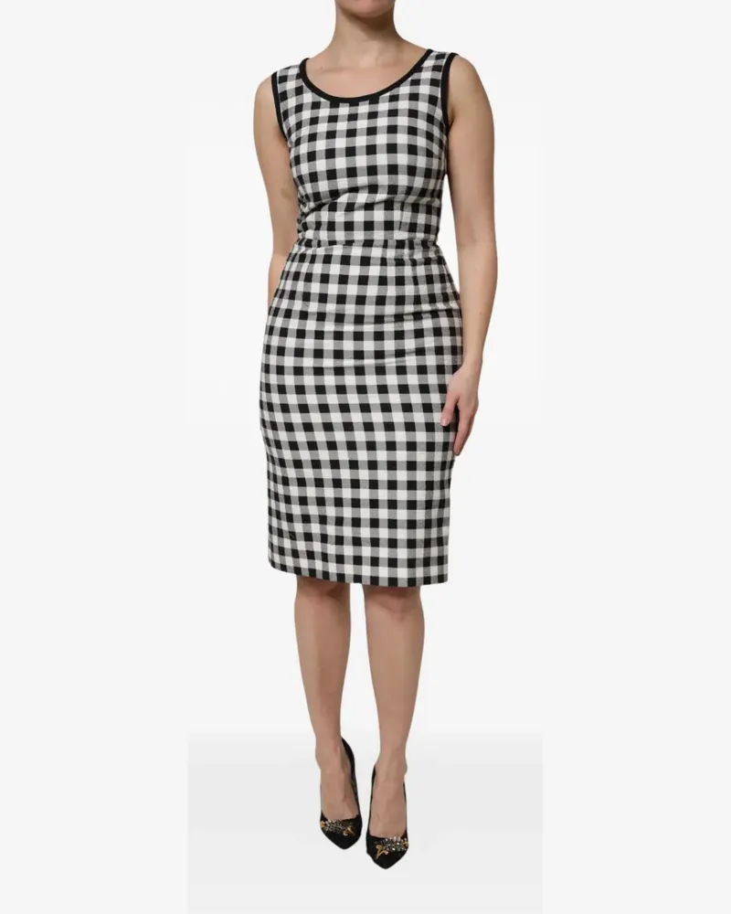 Dolce & Gabbana Minikleid mit Check - Schwarz Schwarz