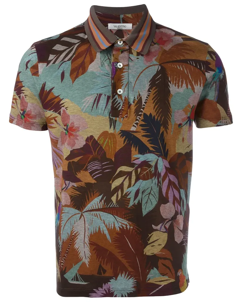 Valentino Garavani Poloshirt mit tropischem Print - Mehrfarbig Mehrfarbig