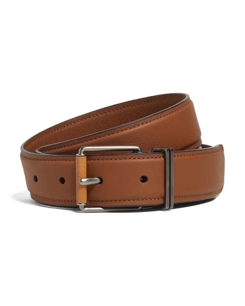 Ermenegildo Zegna Gürtel mit Holzschnalle - Braun Braun