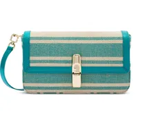 Gestreifte Iride Satchel-Tasche - Blau
