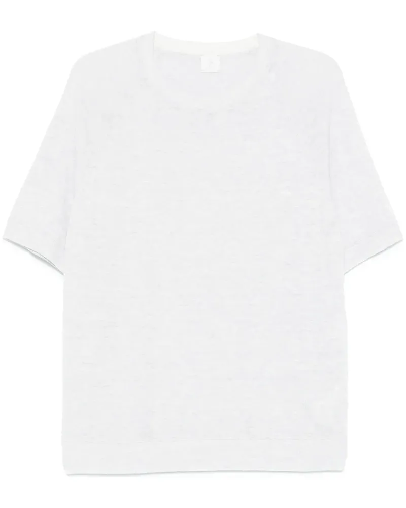 Eleventy Fein gestricktes T-Shirt - Grau Grau