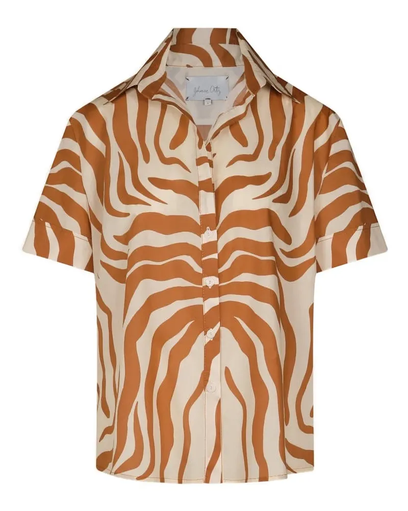 Johanna Ortiz Salty Promises Hemd mit Zebramuster - Nude Nude