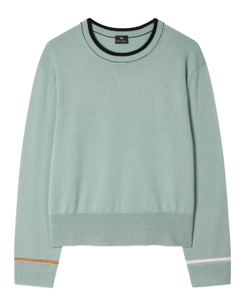 Paul Smith contrast-trim crew-neck sweater - Grün Grün