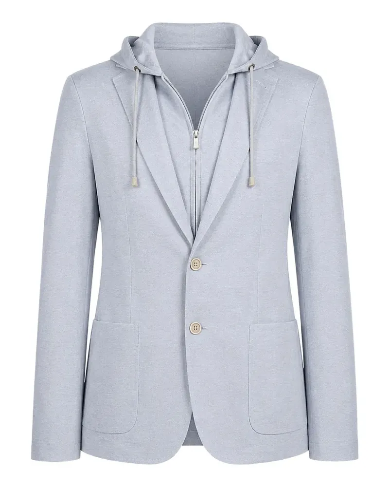 Eleventy hooded blazer - Blau Blau